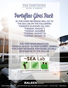 Portofino Gives Back to The SEA Lab @ Baleen Kitchen (at The Portofino) | Redondo Beach | California | United States